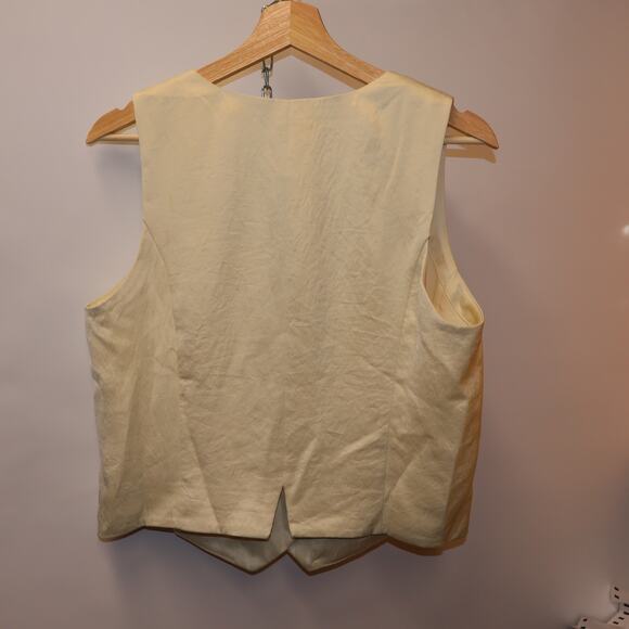 Madewell NWT Flo Top Lemon Yellow V neck Sleeveless Button Front Size 8 - Picture 7 of 13